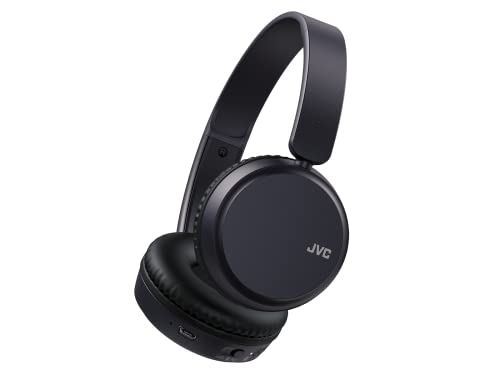 JVC, Cuffie Bluetooth HA-Z37W, Cuffie Wireless On Ear con Deep Bass, 3 Modalità Audio, Funzione Multi Point, Compatibili con Assistenti Vocali, 35 Ore di Riproduzione, Blu