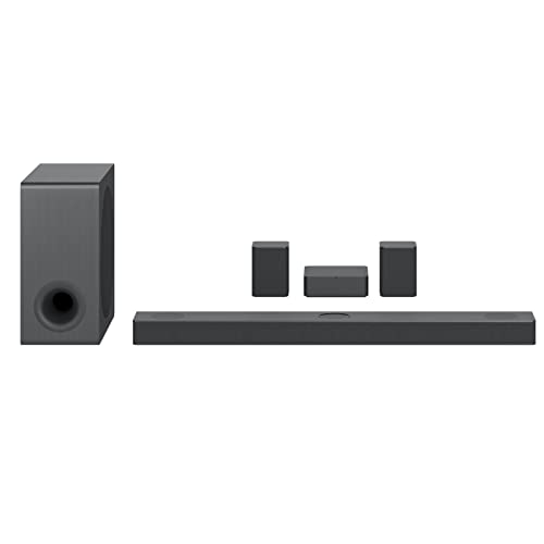 LG S80QR Soundbar TV 620W, 5.1.3 Canali con Subwoofer Wireless, 3 canali up-firing, Casse posteriori incluse, Meridian, Dolby Atmos, DTS:X, IMAX Enhanced, Bluetooth, Wi-Fi, Ottico, USB, HDMI in/out