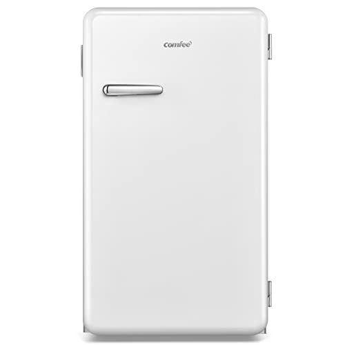 COMFEE' RCD93WH1RT(E) 93L Mini frigo mono porta, design Retrò, controllo temperatura regolabile, adatto per casa, ufficio e altre applicazioni domestiche | Colore bianco