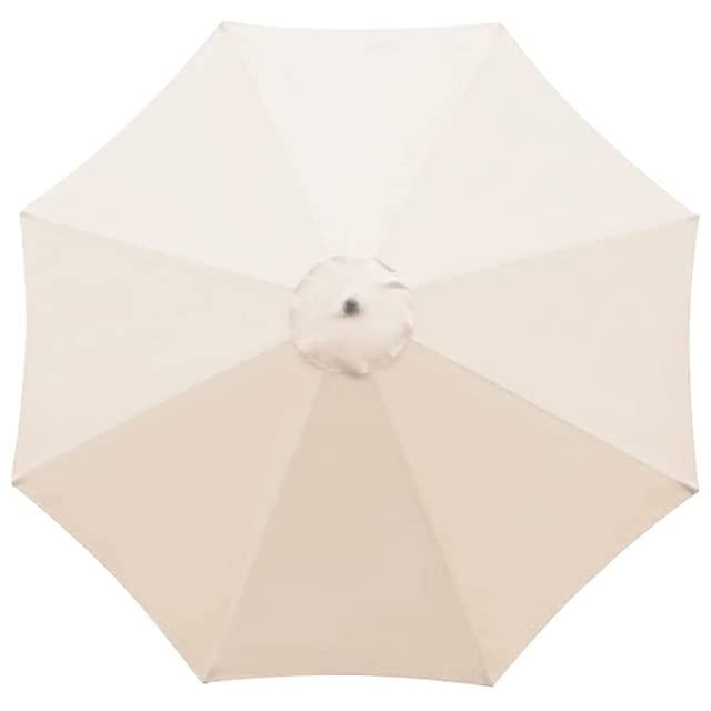 klkjk Telo Ombrellone Ricambio 8 Stecche 3 M per ombrellone da Esterno,Copertura in Tessuto per Giardino, Patio, Giardino, Spiaggia, Piscina, Mercato (Color : Beige)