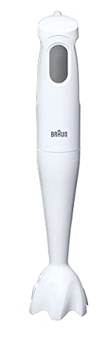 Braun Frullatore ad Immersione, Mixer MultiQuick 1 MQ 100 Dip, 450 W , con PowerBell per un Trito Omogeneo, Velocità One Touch Speed, Funzione Anti-Splash, Senza BPA, Bianco