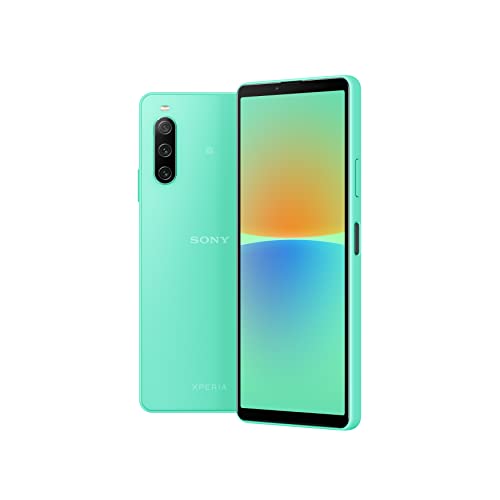 Sony Xperia 10 IV - Smartphone Android, Téléphone Portable 6 Pouces 21:9 Wide OLED - Camera 3 Objectifs - Prise Jack 3.5 mm - 6Go RAM - 128Go Stockage - Double SIM Hybride (Menthe)