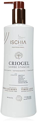 Ischia Eau Thermale, Criogel Gambe Stanche, Gel Paraben Free, Made in Italy 100%, 500 Millilitri