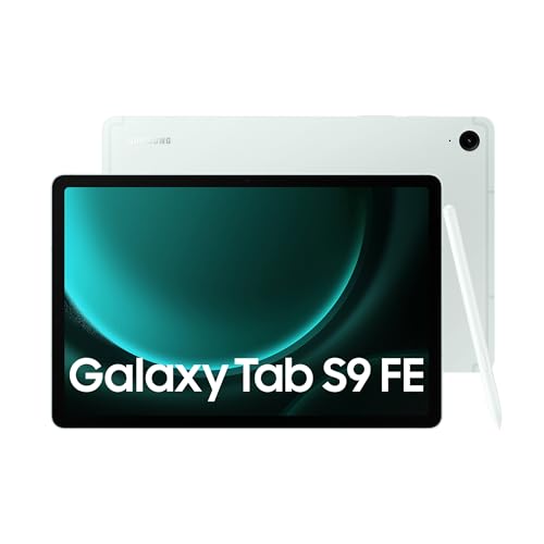 Samsung Galaxy Tab S9 FE, Display 10.9' TFT LCD PLS, Wi-Fi, RAM 6GB, 128GB, 8.000 mAh, Exynos 1380, Android 13, IP68, Verde (Mint), [Versione italiana] 2023