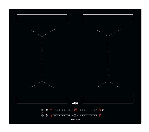 AEG MultipleBridge Piano Cottura ad Induzione, Superficie Antigraffio e Funzione AutoMax, 4 Zone di Cottura, 60 cm, Nero
