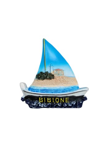 Bibione Italia a forma di barca a vela frigorifero magnete da viaggio souvenir decorazione frigorifero 3D adesivo magnetico dipinto a mano artigianato collezione