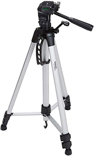 Amazon Basics - Treppiede binoculare da 152 cm, per telecamera, leggero, con DSLR e custodia