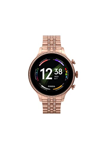 Fossil Smartwatch GEN 6 da Donna in Acciaio con Alexa Integrata, Color Oro Rosa con Bracciale in Acciaio Color Oro Rosa, FTW6077