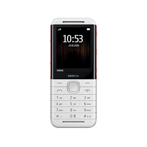Nokia 5310 Telefono Cellulare Dual Sim, Display 2.4' a Colori, Bluetooth, Fotocamera, Bianco/Rosso [Italia]
