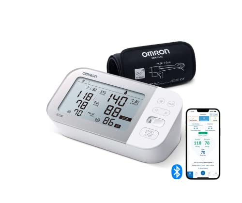OMRON X7 Smart Misuratore di Pressione Arteriosa da Braccio - Apparecchio per Misurare la Pressione con Rilevazione di Fibrillazione Atriale AFib, Connessione Bluetooth