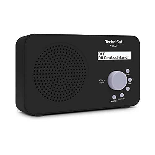 TechniSat VIOLA 2 - Radio DAB portatile (DAB+, FM, altoparlante, connessione cuffie, display a due righe, controllo tramite tasti, piccolo, 1 Watt RMS)