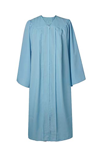 GraduatePro Toga Laurea Tunica Celebrazioni di università Maturità Vestito Costume per Graduation Donna Uomo Cielo Blu