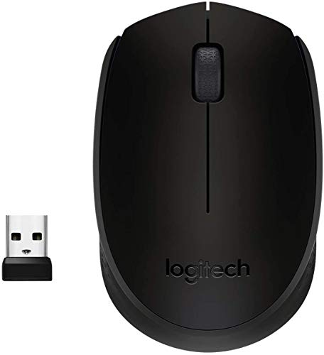 Logitech M171 Mouse Wireless, 2.4 GHz con Mini Ricevitore USB, Rilevamento Ottico, Durata ‎Batteria Fino a 12 Mesi, Mouse Ambidestro per PC/Mac/Laptop, Nero