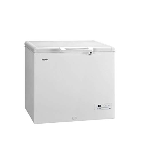 Haier HCE259R Congelatore Orizzontale a Pozzetto, 259L, Temperatura Regolabile, Funzione Fast Freeze, Silenzioso, 92x74,5x84,5 cm, Classe F, Bianco