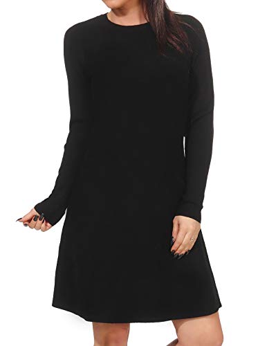 Vero Moda Vmnancy LS Knit Dress Noos Vestito, Nero (Black Black), 40 (Taglia Produttore: X-Small) Donna