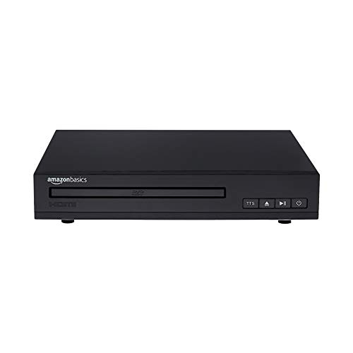 Amazon Basics - Lettore DVD mini con tecnologia a riconoscimento vocale, HDMI, connessione RCA e telecomando, colore nero