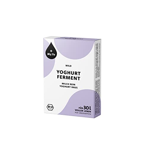 My.Yo - Fermenti biologici per yogurt delicato | 6 x 5 g | Fermenti per la preparazione di massimo 30 l di yogurt