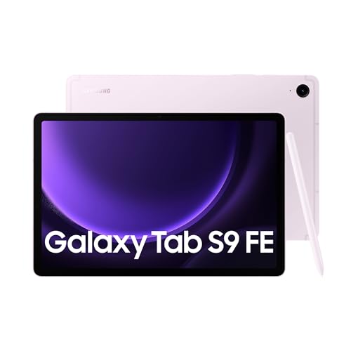 Samsung Galaxy Tab S9 FE, Display 10.9' TFT LCD PLS, Wi-Fi, RAM 6GB, 128GB, 8.000 mAh, Exynos 1380, Android 13, IP68, Rosa (Lavender), [Versione italiana] 2023