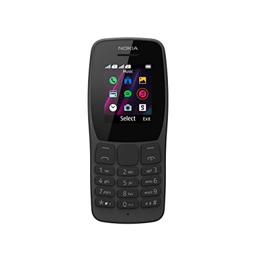 Nokia 110 Telefono Cellulare Dual Sim, Display 1.77' a Colori, Fotocamera, Nero [Italia]
