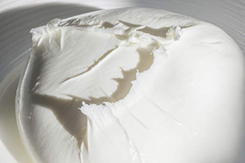 Mozzarella Aversana 100% latte di bufala fresco appena munto (Mozzarella di bufala tonda 4 da 250 grammi)