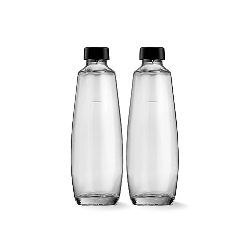 Sodastream, Nero, 10x19.5x29 Bipack Bottiglie di Vetro da 1L compatibili con SOLO con SodaStream Duo 2x1L, Sintetico