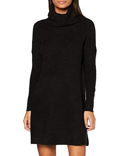 Only Onljana L/S Cowlnck Dress Wool Knt Noos Vestito, Nero (Black Black), L Donna
