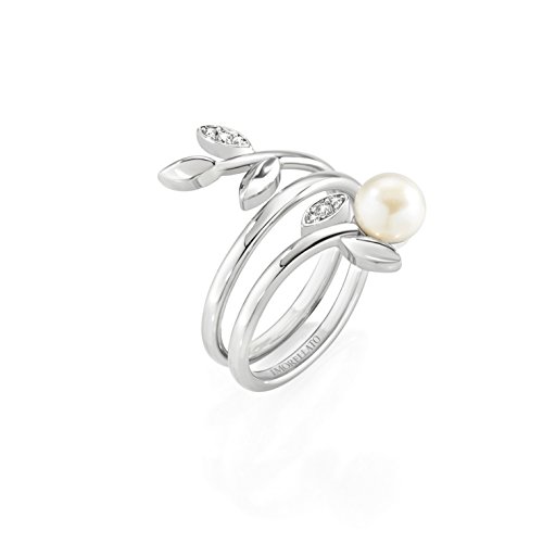 Morellato Anello da donna, Collezione Gioia, in acciaio, perle coltivate e cristalli - SAER26012