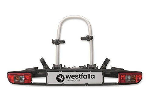 Westfalia Portabiciclette “bikelander classic” per gancio di traino, Portabiciclette per due biciclette, adatto per bici elettriche, Ripiegabile