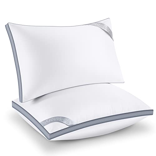 BedStory Cuscini letto Set di 2, Cuscini per dormire in Microfibra di alta qualità, Cuscino traspirante, fornire un sonno profondo，antiacaro, ipoallergenico, Lavabile 42x70cm