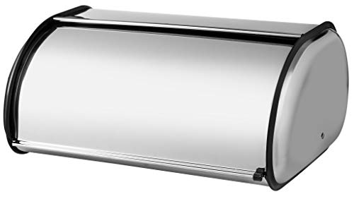 Il portapane KADAX in acciaio inox, Portapane con sportello frontale, Contenitore per il pane, contenitore per il pane, elegante contenitore per il pane, Metallo 34x24x15cm