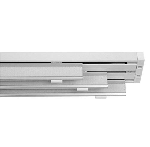Tendaggimania Binario Tenda a Pannelli a 3 Vie - Binario Giapponese In Alluminio Bianco Movimento A Corda e Manuale - Personalizzabile (170 CM)