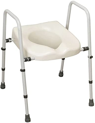 TERMIGEA, Rialzo supporto WC regolabile in altezza con braccioli - sedile regolabile in altezza