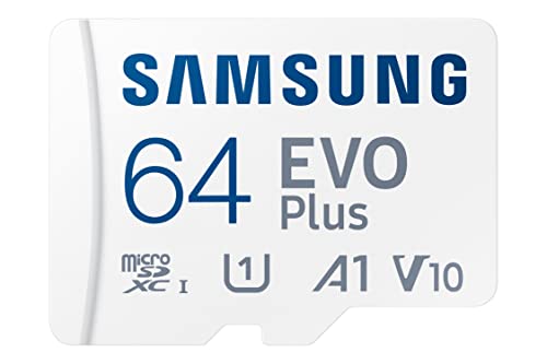 Samsung Scheda di memoria Evo plus 64 GB microSD SDXC U1 classe 10 A1 130 MB/S con adattatore versione 2021 (MB-MC64KA/EU)