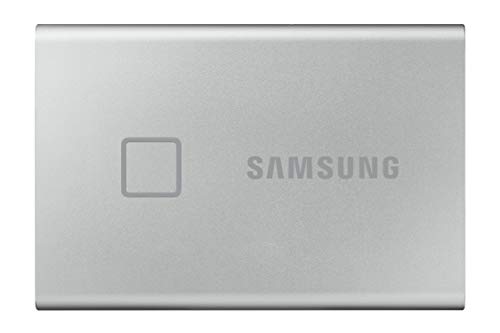 Samsung Memorie T7 Touch MU-PC500S SSD Esterno Portatile da 500 GB, USB 3.2 Gen 2, 10 Gbps, Tipo-C, Silver