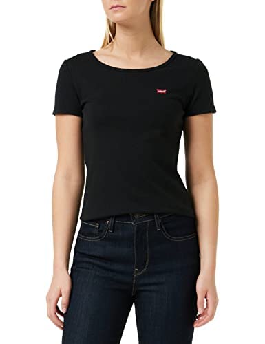 Levi's 2Pack Tee, T-Shirt Donna, Multicolore (2 Pack White +/Mineral Black 0000), Medium