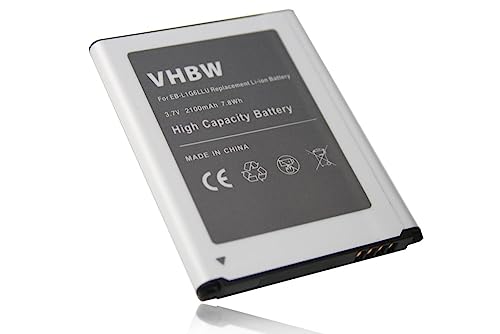 vhbw batteria compatibile con Samsung Galaxy GT-i9301, S3 Neo, S3, GT-i9305 LTE, GT-i9305, S3 LTE smartphone cellulare (2100mAh, 3,7V, Li-Ion)