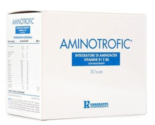 Errekappa Euroterapici SF5603063 Integratore Aminotrofic Aminoacidi Essenziali EAA e Vitamine B1 e B6, 30 Bustine da 5.5g