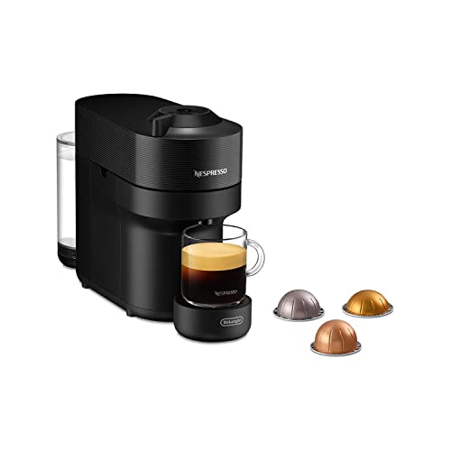 Nespresso Vertuo Pop ENV90.B, Macchina caffè di De'Longhi, Nero, Sistema Capsule Nespresso Vertuo, Serbatoio acqua 0.56L