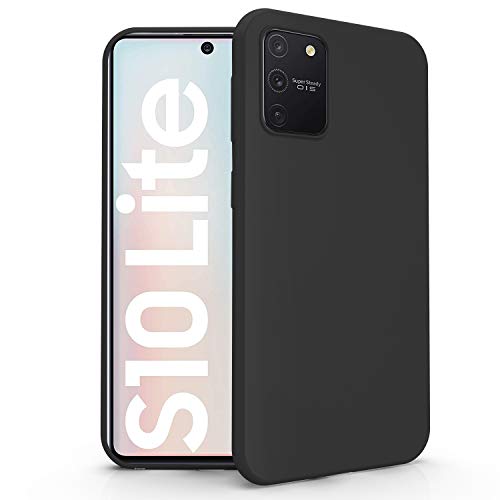 N NEWTOP Cover Compatibile per Samsung Galaxy S10 Lite, Custodia TPU Soft Gel Silicone Ultra Slim Sottile Flessibile Case Posteriore Protettiva (Nero)