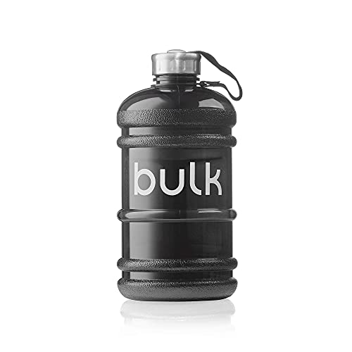 Bulk Bottiglia d'acqua, borraccia sportiva, nero metallizzato, 2,2 litri
