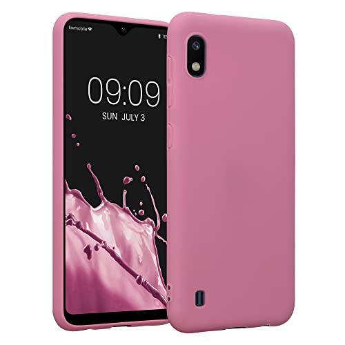 kwmobile Custodia Compatibile con Samsung Galaxy A10 - Cover in Silicone TPU - Back Case per Smartphone - Protezione Gommata rosa scuro