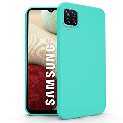 N NEWTOP Cover Compatibile con Samsung Galaxy A12, Custodia TPU Soft Gel Silicone Ultra Slim Sottile Flessibile Case Posteriore Protettiva (Turchese)