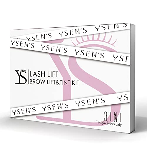 Ysen’s 3 in 1 Kit Laminazione Ciglia Professionale, Sollevamento Sopracciglia e Kit Tinta, Ciglia Lifting Set, Sopracciglio Tint, Ultime 6-8 Settimane, Per Salone e fai da te a casa