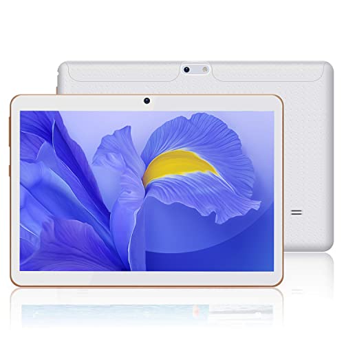 YOTOPT Tablet 10 Pollici Tablet, Doppia SIM, Android Tablet PC, 4GB RAM, 64GB ROM(256GB Espansione), schermo HD IPS, Tablet in offerta con WIFI, Bluetooth, GPS, Bianco