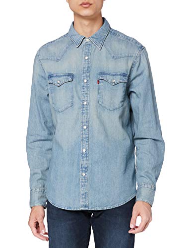 Levi's Barstow Western Standard Red Cast Stone, Camicia Uomo, Blue (Red Cast Stone 0001), L