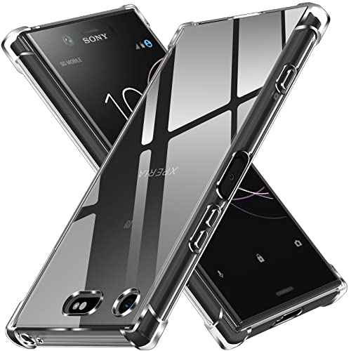 iVoler Cover per Sony Xperia XZ1 Compact, Custodia Trasparente per Assorbimento degli Urti con Paraurti in TPU Morbido, Sottile Morbida in Silicone TPU Protettiva Case
