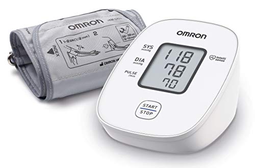 OMRON X2 Basic Misuratore di Pressione Arteriosa da Braccio Digitale, Apparecchio Automatico per Misurare la Pressione Sanguigna a Casa, clinicamente validato, Bianco/Grigio