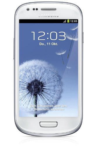Samsung Galaxy S3 MINI i8190 Smartphone (10,2 cm (4 pollici) Display Super AMOLED, 8 GB di memoria interna, 5 Megapixel fotocamera, WiFi, NFC, Android 4.1) – bianco [EU-Version]