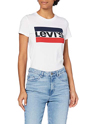 Levi's The Perfect Tee Sportswear Logo White G, Maglietta Donna, Sportswear Logo White, S