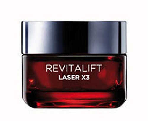 L'Oréal Paris Crema Viso Giorno Revitalift Laser X3, Azione Antirughe Anti-Età con Pro-Retinolo + Acido Ialuronico + Vitamina C, 50 ml